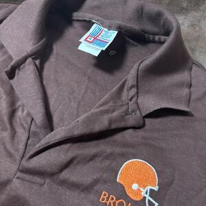 Nfl Men's Brown and Black Polo-shirts